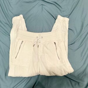 Athleta Ivory Jogger Pants with Drawstring